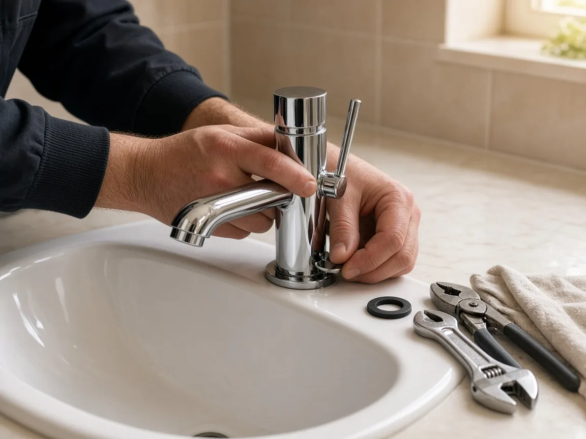 Установка смесителя